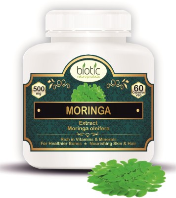 biotic Moringa Oleifera Leaf Extract Supplement 500 mg - 60 Capsules(60 No)