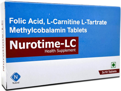Nukind Nurotime L-Carnitine L-Tartrate Fat burner For Men & Women(3 x 10 Tablets)