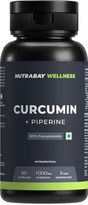 Nutrabay Wellness Curcumin Extract with Piperine - 1000mg(60 Capsules)