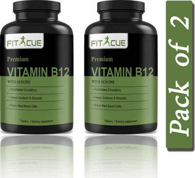 Fitcue Plant Based Vitamin B12 Tablets (G225)(2 x 60 Tablets)