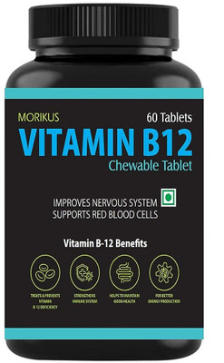 morikus Vitamin B12 with Methyl Cobalamin with Folic Acid+ B6 - 60 Veg Tablets(60 Tablets)
