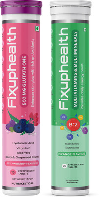 FIXUPHEALTH Glutathione Vit C Aloe Vera Berry Extract & MultiVits and Multiminerals(2 x 17.5 Tablets)