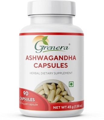 Grenera Ashwagandha capsules | 500mg per capsule(90 Tablets)