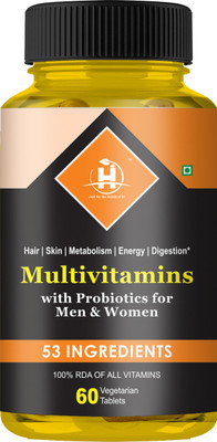 Healthy Nutrition Multivitamins With Probiotics For Immunity | Hair | Metabolism For Men & Women(60 Tablets)