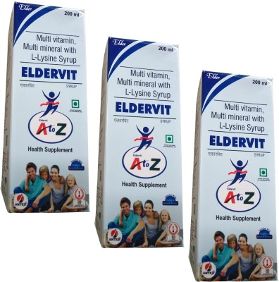 ELDER'S Eldervit Syrup for Adult pack of(3 x 200 ml)