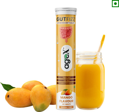 Age x Active GUTFIZZ Effervescent Tablets, Mango Flavour, Sugar-Free(20 Tablets)