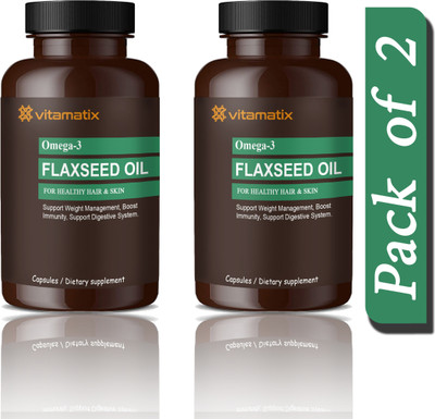 Vitamatix Flaxseed extract Capsules Omega 3 (D196)(2 x 60 Capsules)