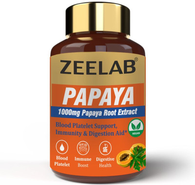zeelab Papaya Root Extract Capsules to Boost Immunity and Improve Blood Platelet Count(60 Capsules)