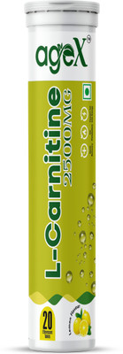 Age x L-Carnitine 2500mg Immunity Booster, Helps Convert Fat into Energy,Lemon Flavor(20 Tablets)