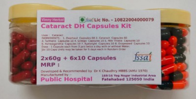 Vinny Herbal Cataract DH Herbal Supplement Capsules Kit(180 Capsules)