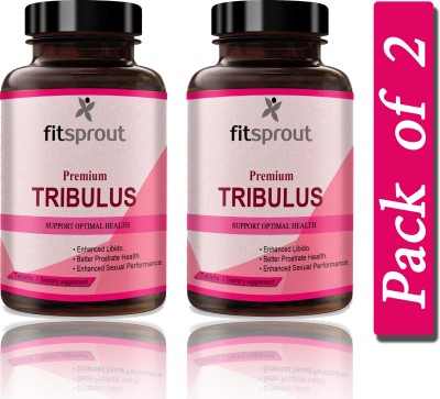 Fitsprout Tribulus Terrestris Natural Testosterone Booster (Gokshura) (K222)(2 x 60 Tablets)