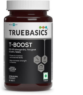 TRUEBASICS T-Boost, Testosterone Booster Supplement for Men(60 Tablets)