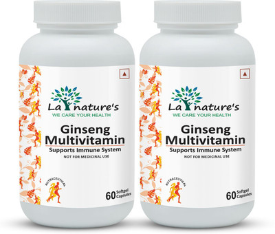 La Natures Ginseng Multivitamin (Pack of 2)(2 x 60 Capsules)