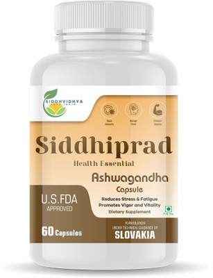 Siddhiprad Ashwagandha - Reduces Stress - Promotes Vitality, Strength & Endurance(60 Capsules)