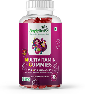 Simply Herbal Multivitamin Gummies with 16 Vitamins and Minerals for Growth(30 No)