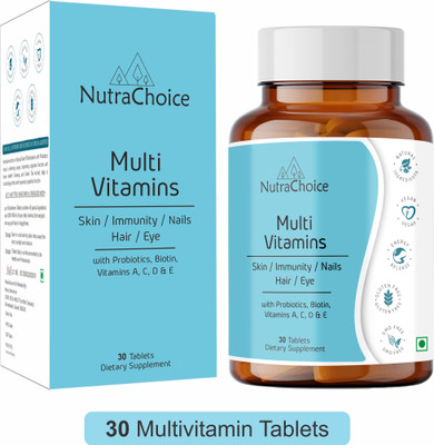 NutraChoice Multivitamin with Probiotics Supports Immunity, Gut Health(30 Tablets)