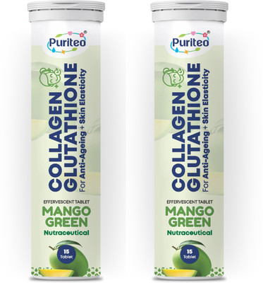 puriteo COLLAGEN GLUTATHION MANGO GREEN_02(2 x 15 Tablets)