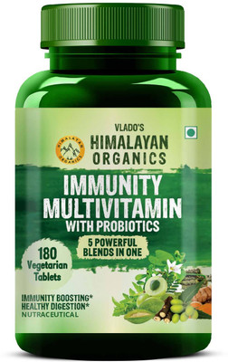 Vlado's Himalayan Organics Immunity Multivitamin with Probiotics - 180 Veg Tablets(180 Tablets)