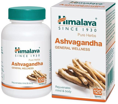 HIMALAYA Ashwagandha General Wellness Tablets | Stress Relief Mind & Body - 120 Tablets(120 Tablets)
