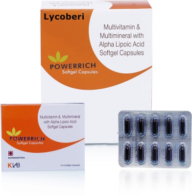 LYCOBERI Multivitamins & Multiminerals Health SUpplement Softgel Caps(6 x 10 Capsules)