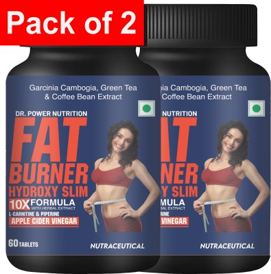 Dr Power Nutrition Double Fat Burner Thermogenic with Garcinia, Apple cidar, Green(2 x 60 Tablets)