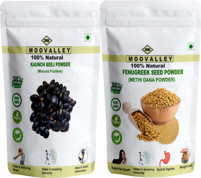Moovalley Kounch beej and Methi Seed Powder - 100 gms each(2 x 100 g)