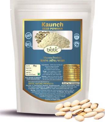 biotic Kaunch Powder (Mucuna Pruriens) Kaunch Beej Powder/ Krounchbeej Powder(50 g)