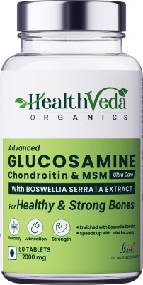 Health Veda Organics Glucosamine Chondroitin & MSM 2000 mg I For Joints & Bone(60 Tablets)