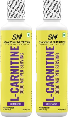 Steadfast NUTRITION L Carnitine Mojito Liquid 3000mg Extract of 5mg of Vitamin B5(2 x 450 ml)