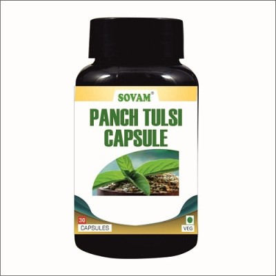 SOVAM Panch Tulsi Capsule, Boosts the immune system(30 Capsules)