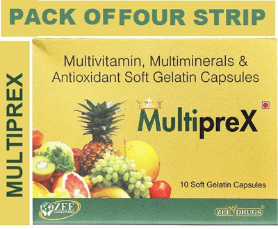 ZEE DRUGS MULTIPREX MULTIVITAMINS AND MINERALS (4*10CAPSULES)(4 x 10 Capsules)