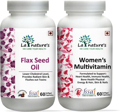 La Natures Flax Seed Oil + Women's Multivitamin Capsule(2 x 30 Capsules)