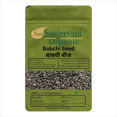 Som Sanjeevani Organic Babchi Seeds-Bakuchi Seeds-300g-support overall wellness-Natural-No Mixng(300 g)