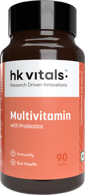 HEALTHKART HK Vitals Multivitamin with Probiotics, Supports Immunity and Gut health(90 Tablets)