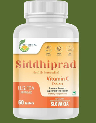 Siddhiprad Vitamin C Tablets | Immunity, Antioxidant & Skin Care | Supports Energy(60 Tablets)