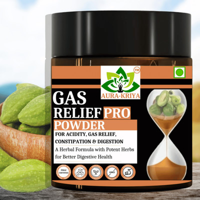 Aura Kriya Ayurvedic Gas Relief Pro Powder for Stomach Cleanse, Constipation & Gas Problems(100 g)