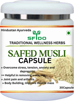 Hindustan Ayurveda Sfido Safed Musli | Extract Veg Capsules 30(30 Capsules)
