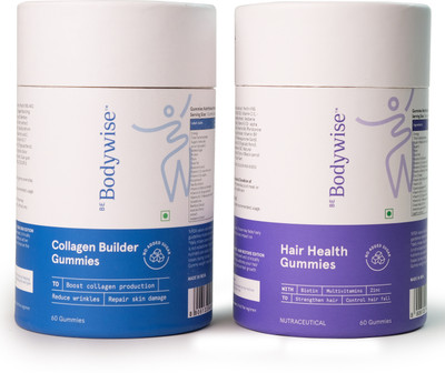 Be Bodywise Hair & Skin Nourish Kit | With Biotin & Vitamin C | 2 Months Pack(2 x 60 No)