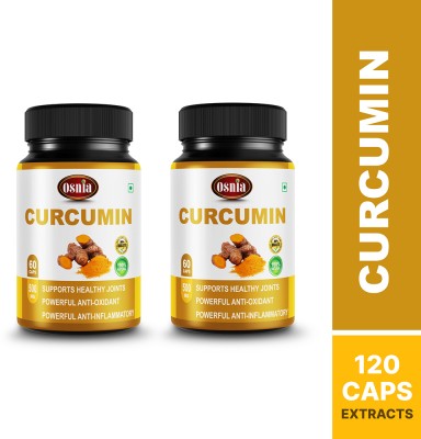 OSNIA Curcumin Extract 500Mg Supplement |Joint Pain, Anti Oxidant & Anti Inflammatory|(2 x 60 Capsules)