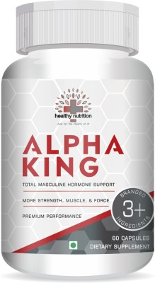 Healthy Nutrition Alpha King Total Hormone Support Improve Strength |Enhance Performance(2 x 30 Capsules)