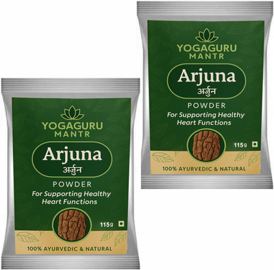 YOGAGURU MANTR Arjun ki Chaal Powder,Arjun Chal Tree Kwath, Arjuna Chettu Chhal (115g) set2(2 x 115 g)