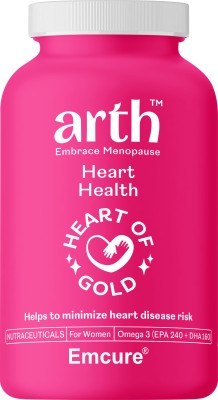 ARTH Omega 3 Capsules Improves Heart Health & Immunity | By Emcure Pharma(30 Capsules)