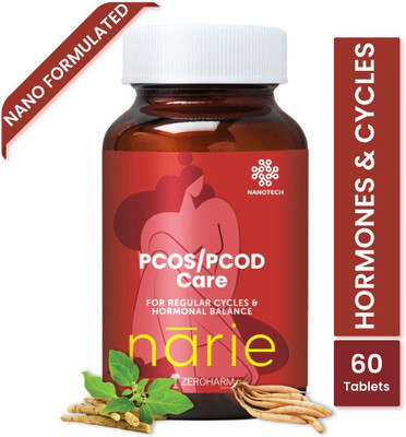 ZEROHARM Narie PCOS & PCOD - Hormonal Balance & Mood Support for Women(60 Tablets)