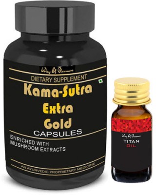 Way Of Pleasure Kama extra Gold capsule Oil made with natural herbs(30 Capsules)