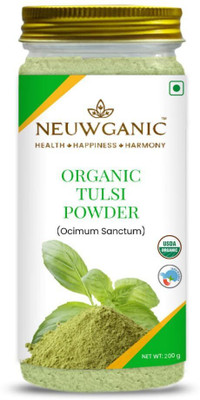 Neuwganic Organic Tulsi Powder - Holy Basil Powder | Ideal For Making Kadha, Tea & Chutney(200 g)