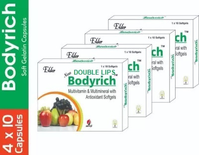 DOUBLE LIPS Bodyrich ANTEX MULTIVITAMIN & MULTIMINERAL ANTIOXIDANT GELATIN CAP(4 x 10 )(4 x 10 Capsules)