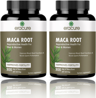 EraCure Maca Root Tablets Enriched with Maca Root Extract (D209)(2 x 60 Tablets)