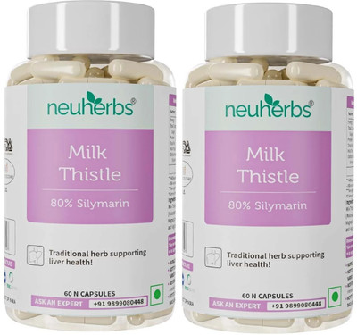 Neuherbs Liver Detox Milk Thistle 800mg+ with Silymarin for Healthy Liver(2 x 60 No)