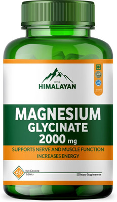 Divya Himalayan Magnesium Glycinate Supplement Supports Nerve & Muscle Function(60 Tablets)