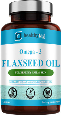 Healthy Tag Flaxseed extract Capsules Omega 3 (G102)(60 Capsules)